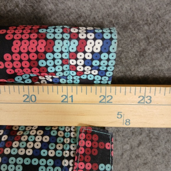 Roxy Girls DryFlight 10K Hooded Ski Jacket Sz 12 L Geometric Dot Print Pink Blue - Picture 7 of 8